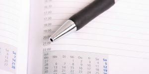 Terminkalender mit Stift