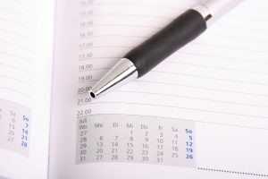 Terminkalender mit Stift